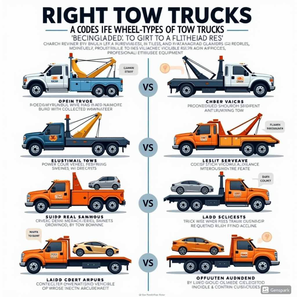 أنواع شاحنات السحب في 2025: دليلك لاختيار أفضل خدمة سحب للمركبات